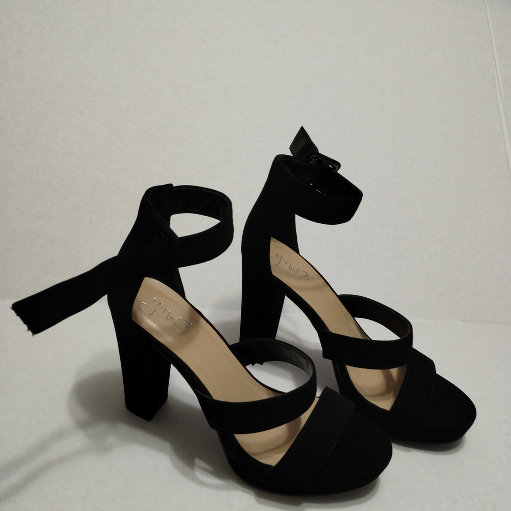 Othr Black Strappy Heels
